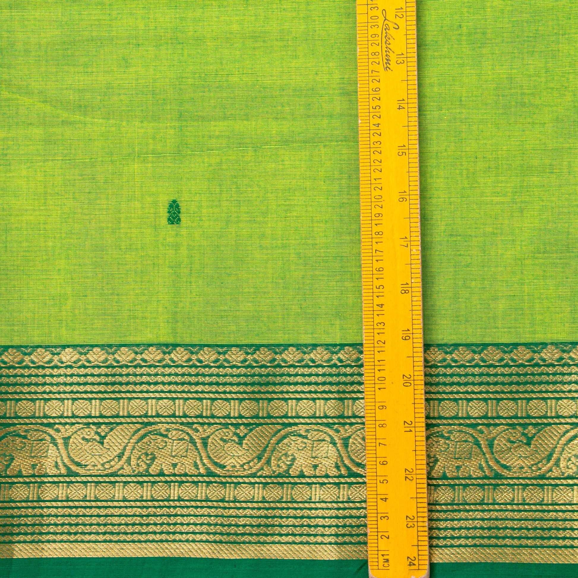 Green Kanchi Cotton Saree For Festive Wear PV MM KC 833 - Cotton Saree - Panjavarnam PV MM KC 833