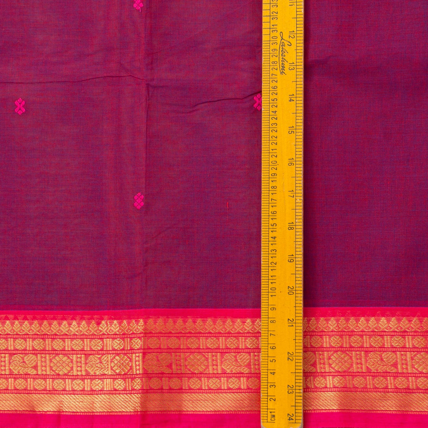 Magenta And Pink Kanchi Cotton Saree For Festive Wear PV MM KC 775 - - Panjavarnam PV MM KC 775