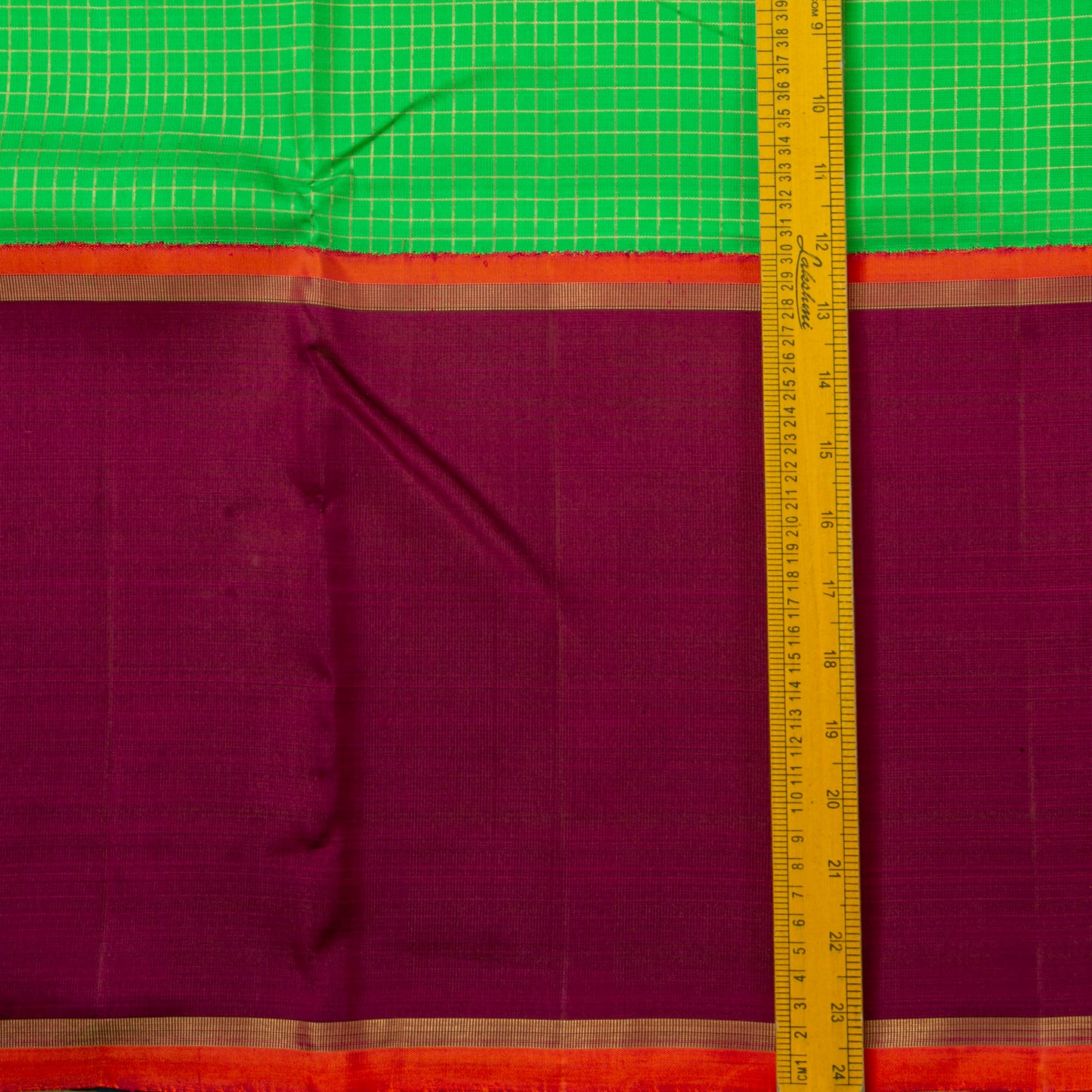 Green And Maroon Kanchipuram Silk Saree For Wedding Wear PV RM 494