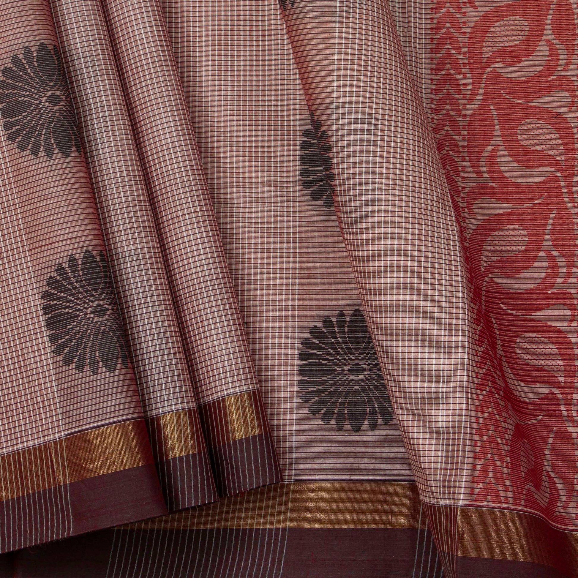 Pink Fancy Cotton Saree For Festive Wear PV MM FC 981 - Cotton Saree - Panjavarnam PV MM FC 981