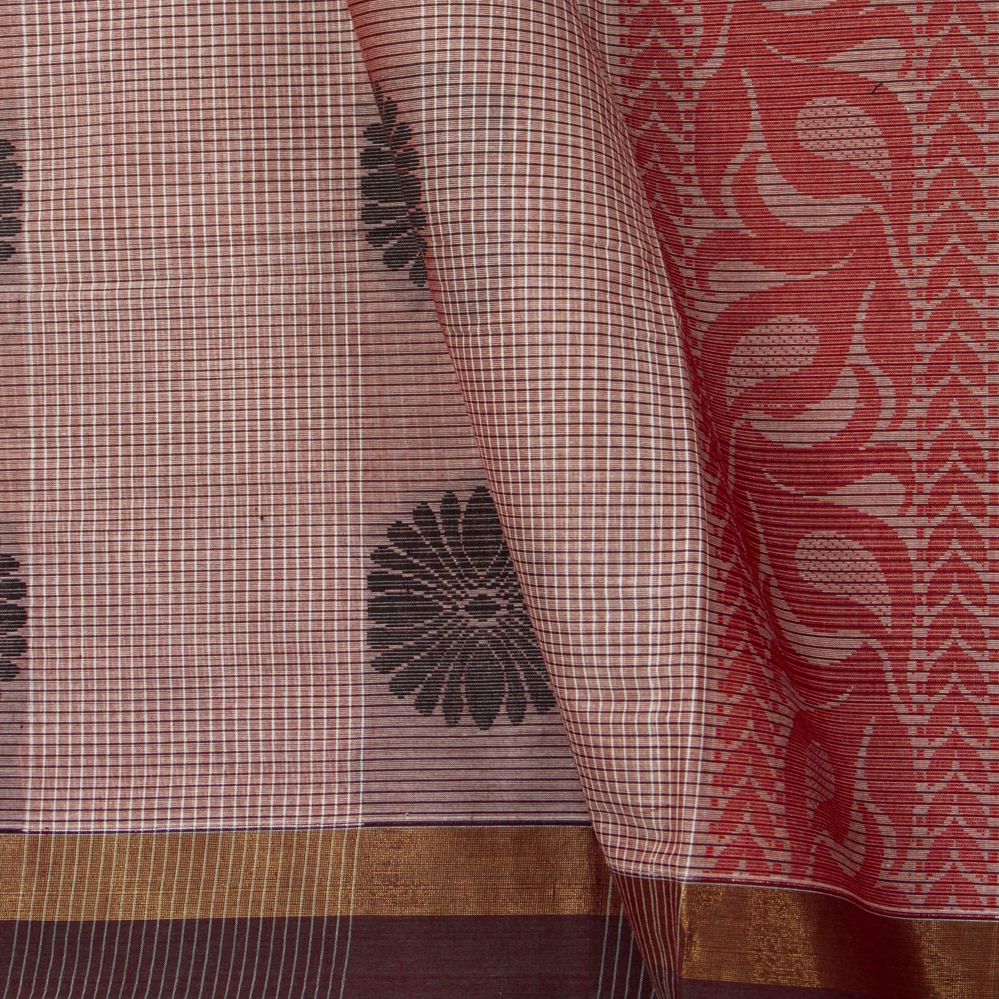 Pink Fancy Cotton Saree For Festive Wear PV MM FC 981 - Cotton Saree - Panjavarnam PV MM FC 981