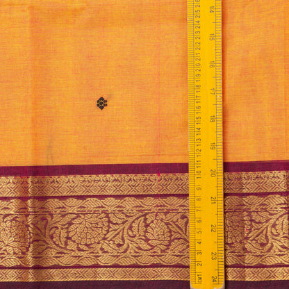 Peach And Magenta Kanchi Cotton Saree For Festive Wear PV MM KC 819