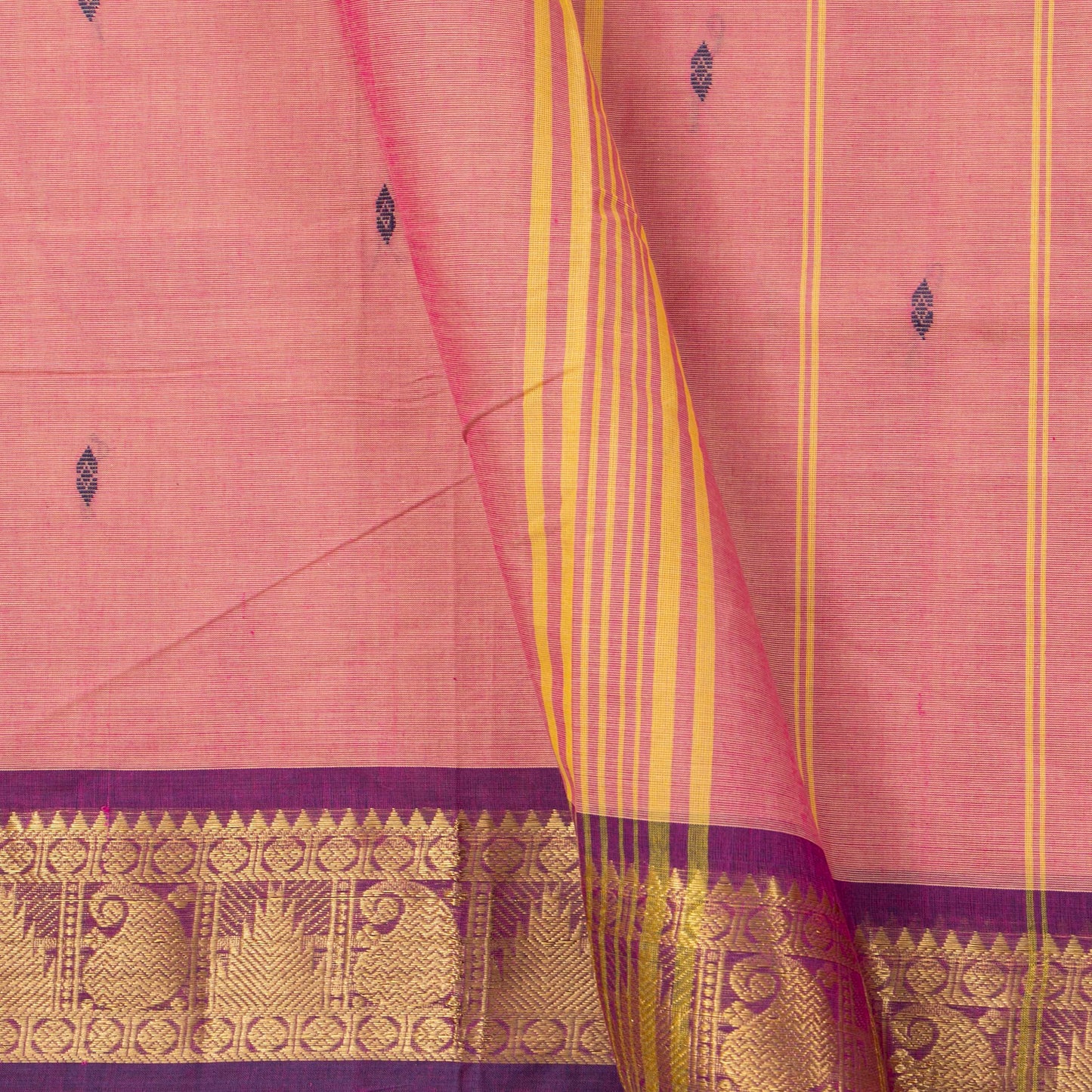 Pink And Magenta Kanchi Cotton Saree For Festive Wear PV MM KC 842 - Cotton Saree - Panjavarnam PV MM KC 842