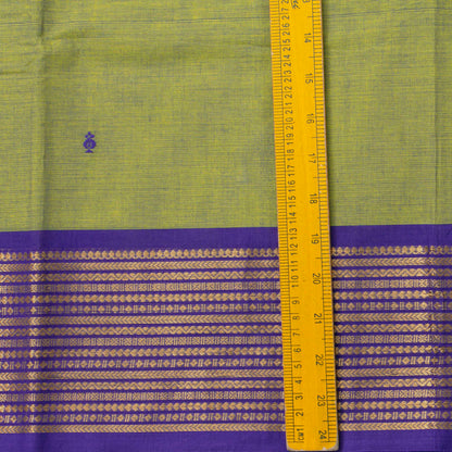 Green And Violet Kanchi Cotton Saree For Festive Wear PV MM KC 796 - Cotton Saree - Panjavarnam PV MM KC 796