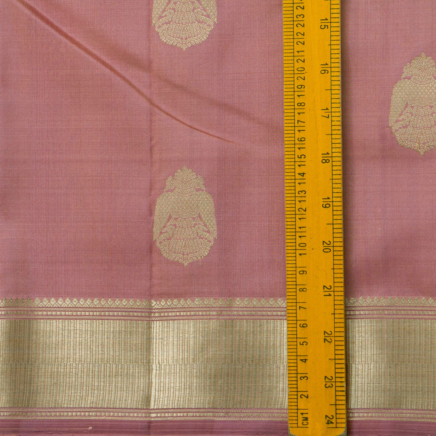 Pastel Pink Kanchipuram Silk Saree With Silver Zari For Party Wear PV RM 451