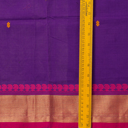Purple And Pink Kanchi Cotton Saree For Festive Wear PV MM KC 781 - Cotton Saree - Panjavarnam PV MM KC 781