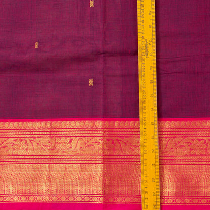 Magenta And Pink Kanchi Cotton Saree For Festive Wear PV MM KC 777 - Cotton Saree - Panjavarnam PV MM KC 777