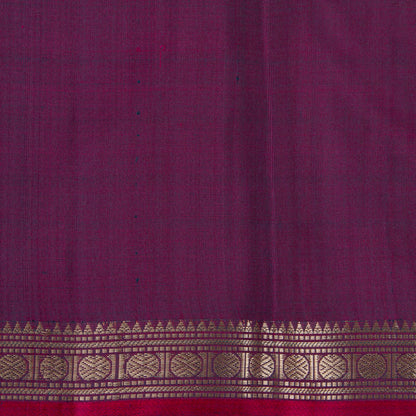 Mayilkazhuthu Green And Magenta Kanchipuram Silk Saree With Silver Zari For Party Wear PV RM 471