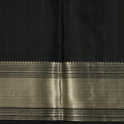 Green And Black Kanchipuram Silk Saree With Silver Zari For Party Wear PV RM 466