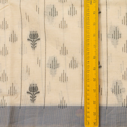 Off White Fancy Cotton Saree For Festive Wear PV MM FC 987