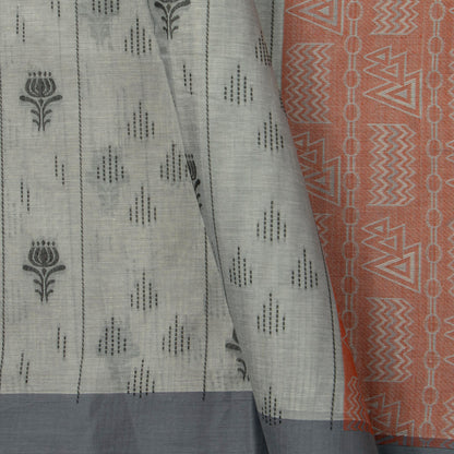 Grey Fancy Cotton Saree For Festive Wear PV MM FC 986 - Cotton Saree - Panjavarnam PV MM FC 986