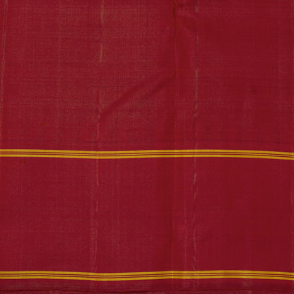 Green And Maroon Kanchipuram Silk Saree With No Zari For Office Wear PV RM NZ 481