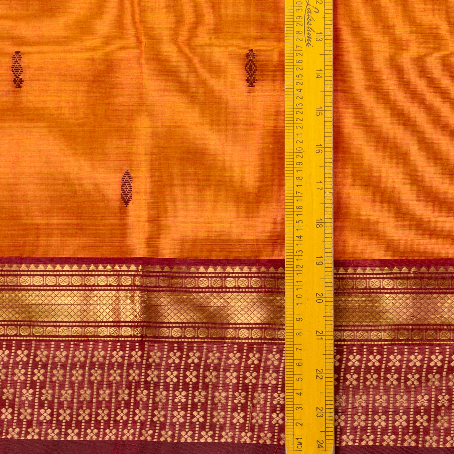 Orange And Maroon Kanchi Cotton Saree For Festive Wear PV MM KC 828 - Cotton Saree - Panjavarnam PV MM KC 828