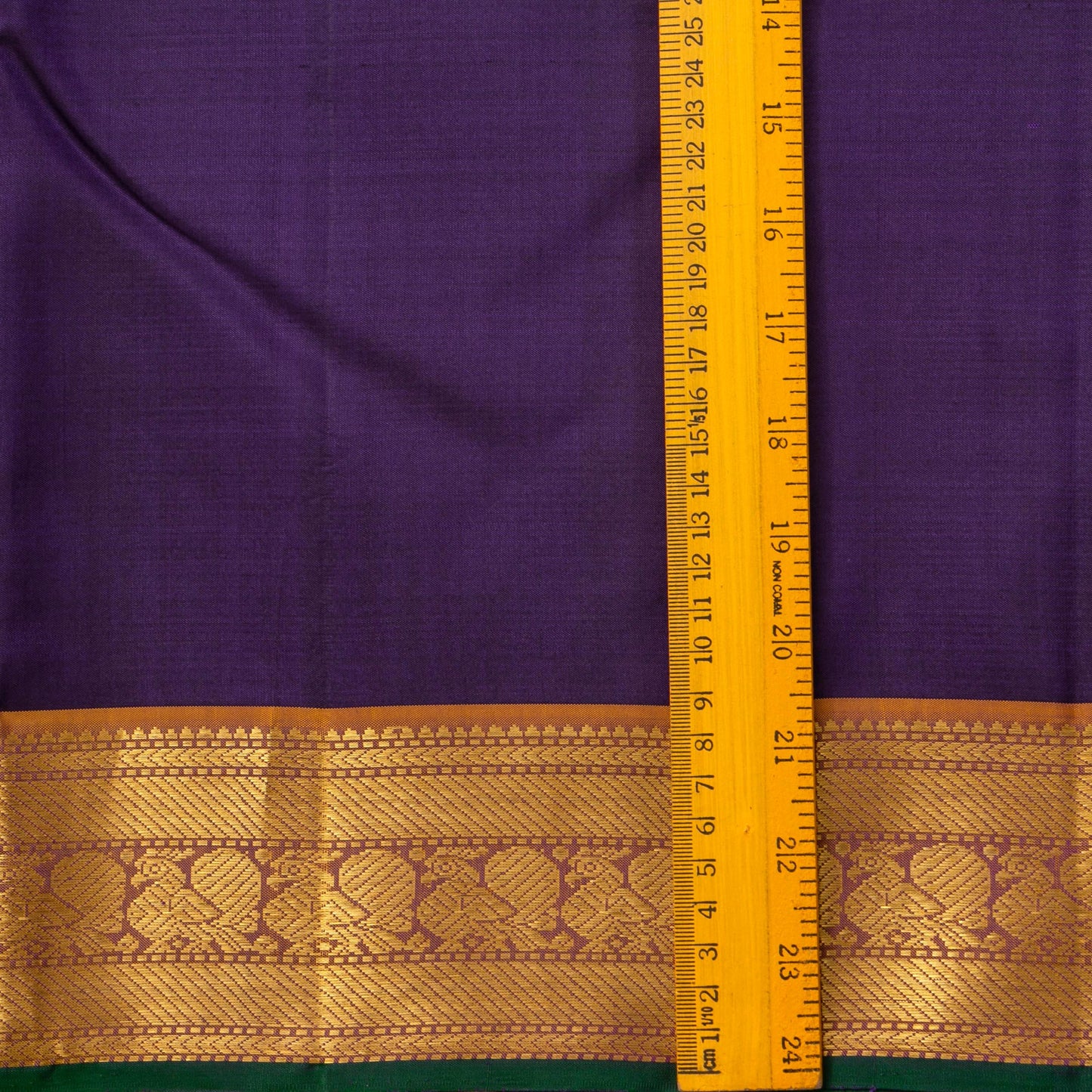 Blue And Gheva Kanchipuram Silk Saree For Festive Wear PV J 1797