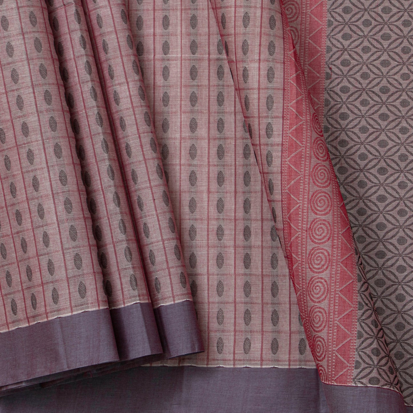 Pink Fancy Cotton Saree For Festive Wear PV MM FC 976 - Cotton Saree - Panjavarnam PV MM FC 976