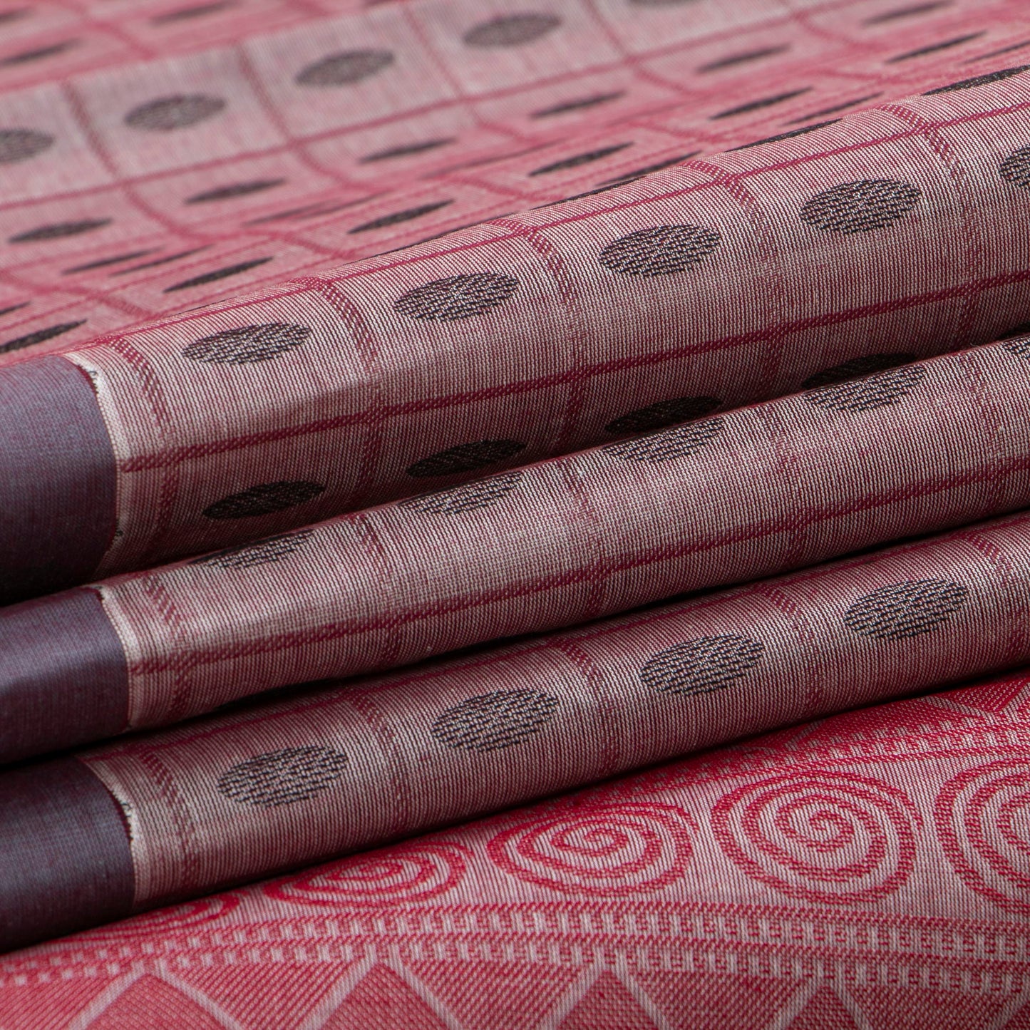 Pink Fancy Cotton Saree For Festive Wear PV MM FC 976 - Cotton Saree - Panjavarnam PV MM FC 976