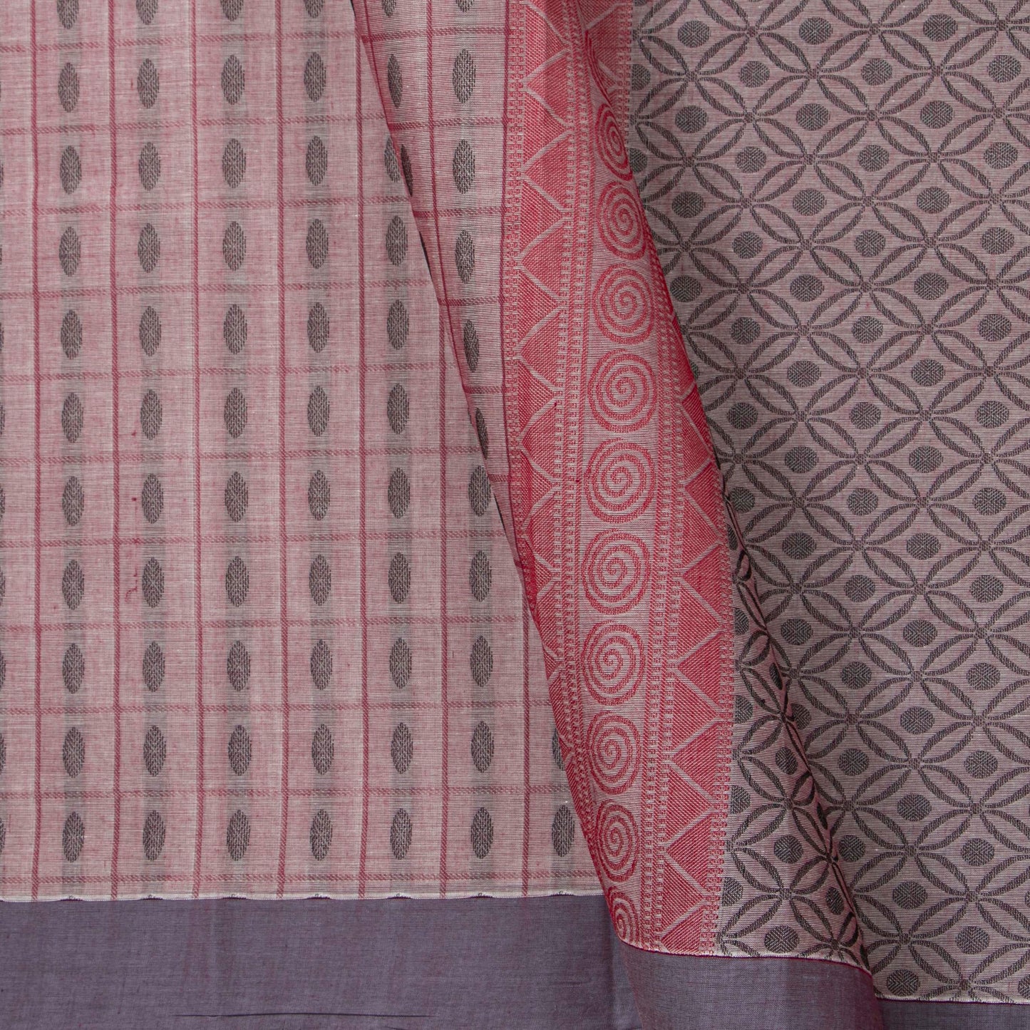 Pink Fancy Cotton Saree For Festive Wear PV MM FC 976 - Cotton Saree - Panjavarnam PV MM FC 976