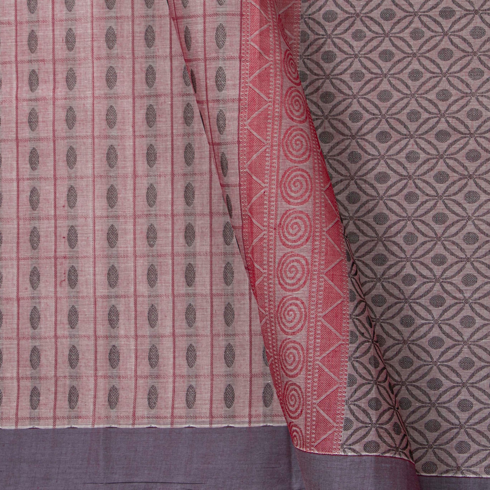 Pink Fancy Cotton Saree For Festive Wear PV MM FC 976 - Cotton Saree - Panjavarnam PV MM FC 976