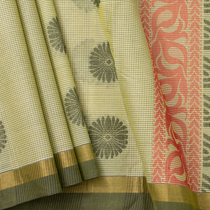 Pastel Green Fancy Cotton Saree For Festive Wear PV MM FC 978 - Cotton Saree - Panjavarnam PV MM FC 978