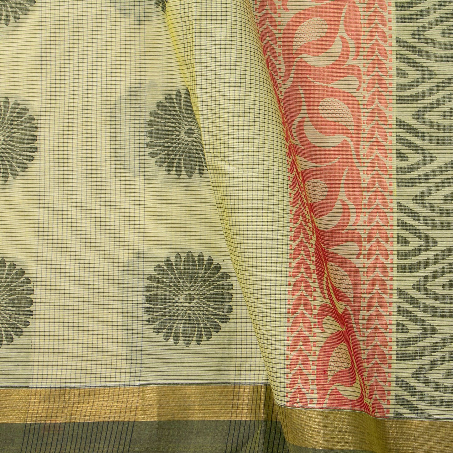 Pastel Green Fancy Cotton Saree For Festive Wear PV MM FC 978 - Cotton Saree - Panjavarnam PV MM FC 978