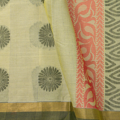 Pastel Green Fancy Cotton Saree For Festive Wear PV MM FC 978 - Cotton Saree - Panjavarnam PV MM FC 978