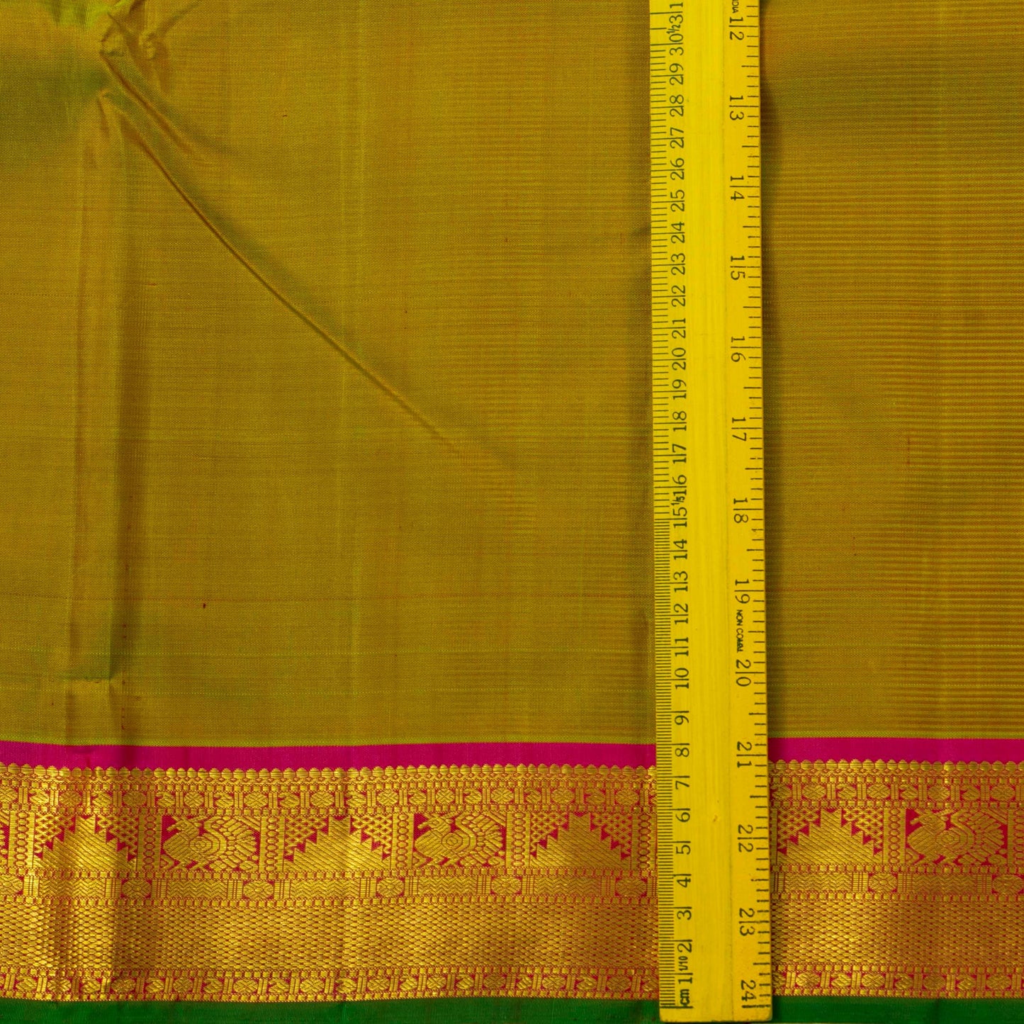 Green And Red Kanchipuram Silk Saree For Festive Wear PV J 1795