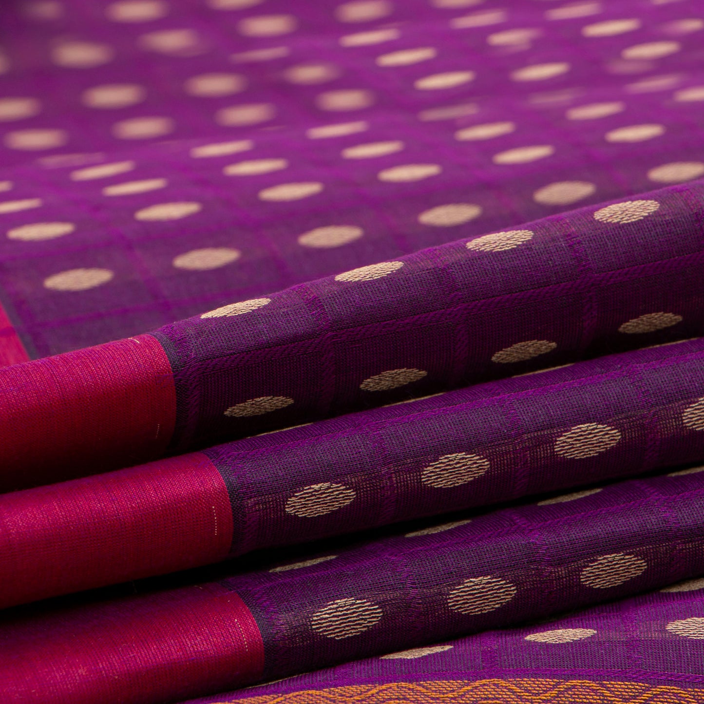 Magenta And Pink Fancy Cotton Saree For Festive Wear PV MM FC 979 - Cotton Saree - Panjavarnam PV MM FC 979