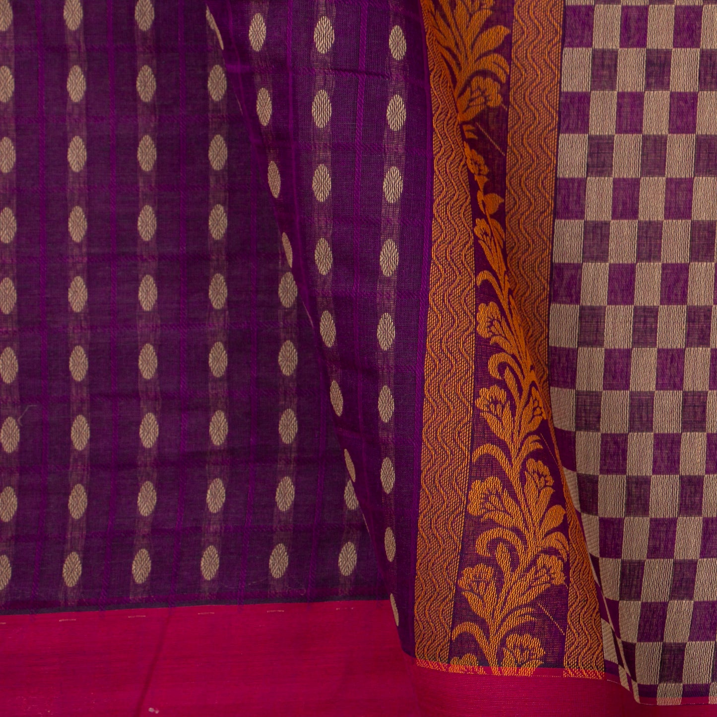 Magenta And Pink Fancy Cotton Saree For Festive Wear PV MM FC 979 - Cotton Saree - Panjavarnam PV MM FC 979
