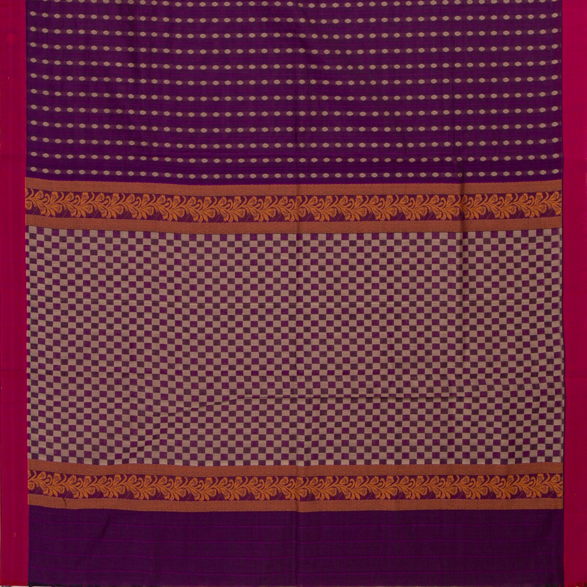 Magenta And Pink Fancy Cotton Saree For Festive Wear PV MM FC 979 - Cotton Saree - Panjavarnam PV MM FC 979