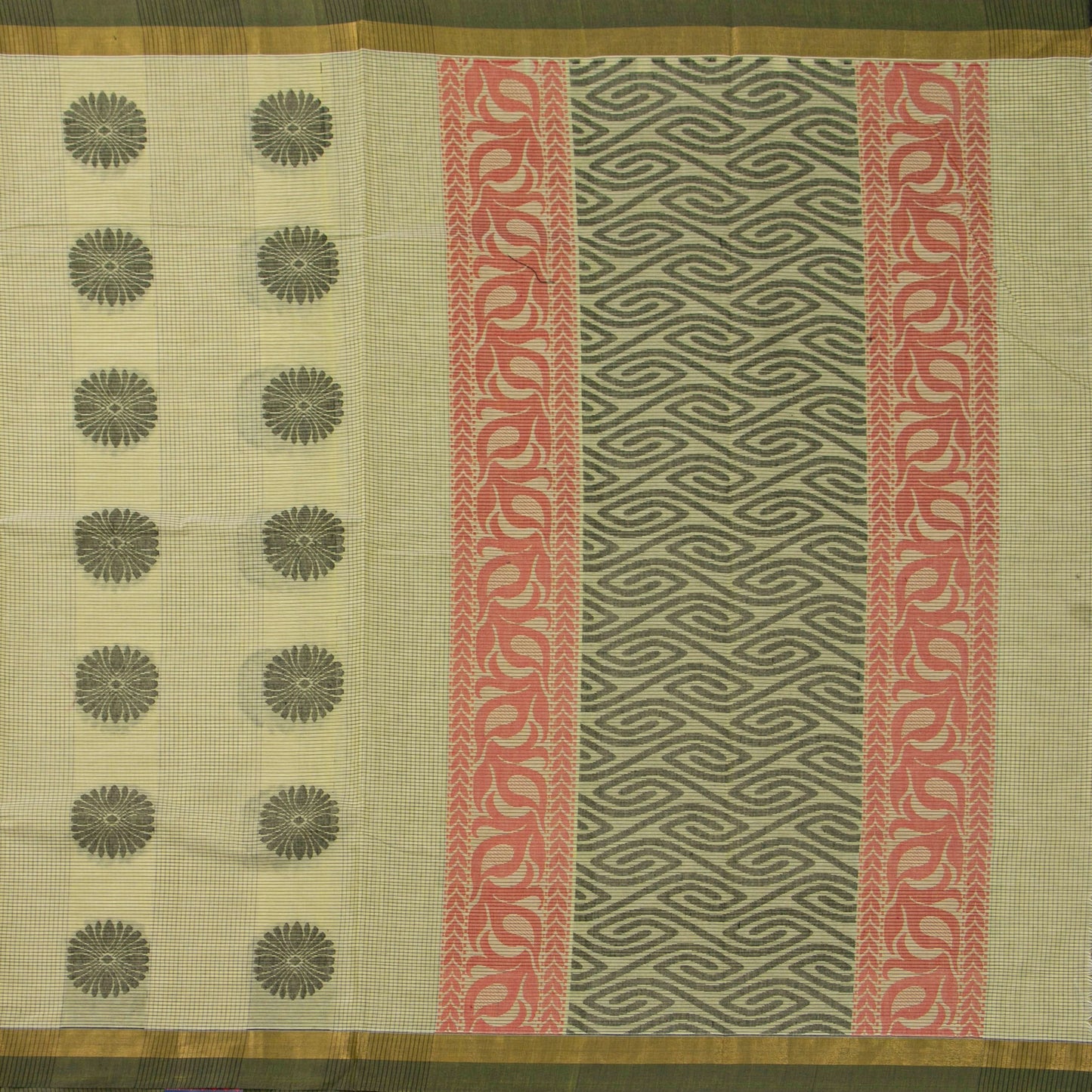 Pastel Green Fancy Cotton Saree For Festive Wear PV MM FC 978 - Cotton Saree - Panjavarnam PV MM FC 978