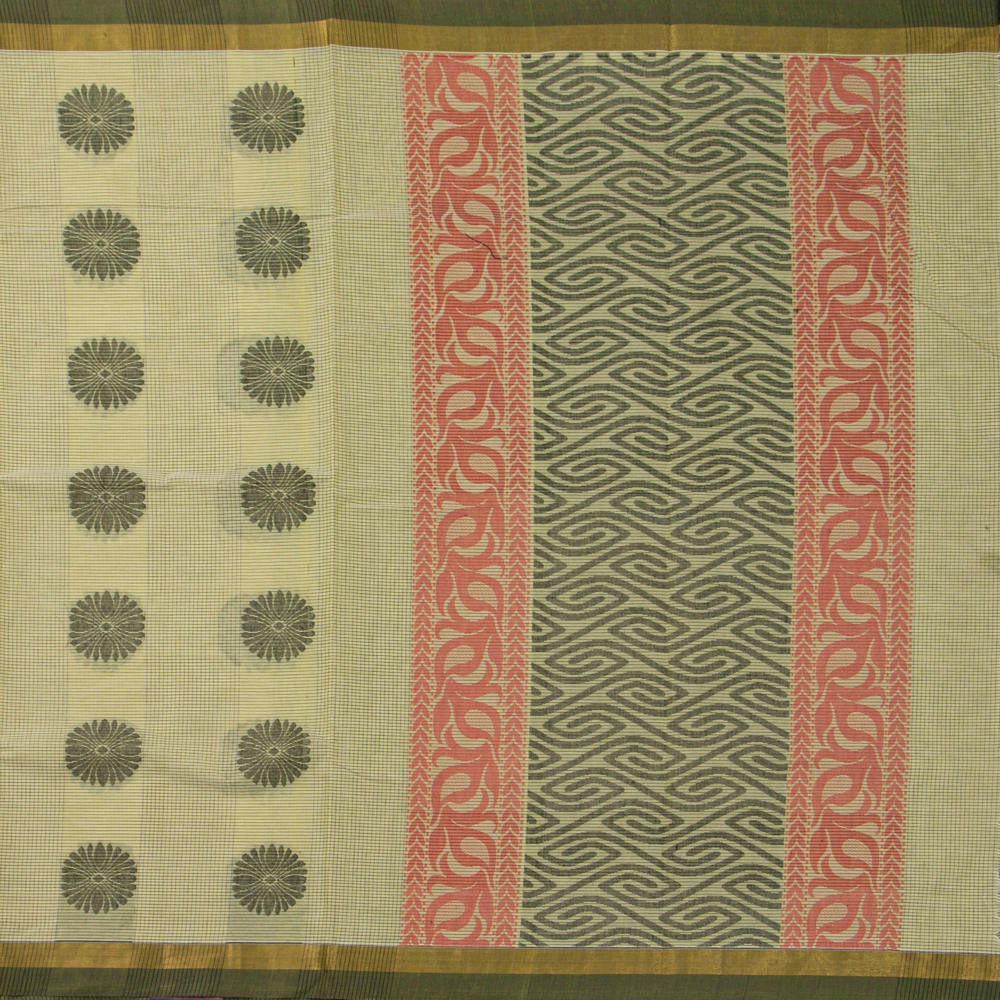 Pastel Green Fancy Cotton Saree For Festive Wear PV MM FC 978 - Cotton Saree - Panjavarnam PV MM FC 978