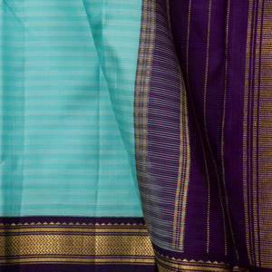 Sky Blue Kanchipuram Silk Saree For Festive Wear PV J 1040