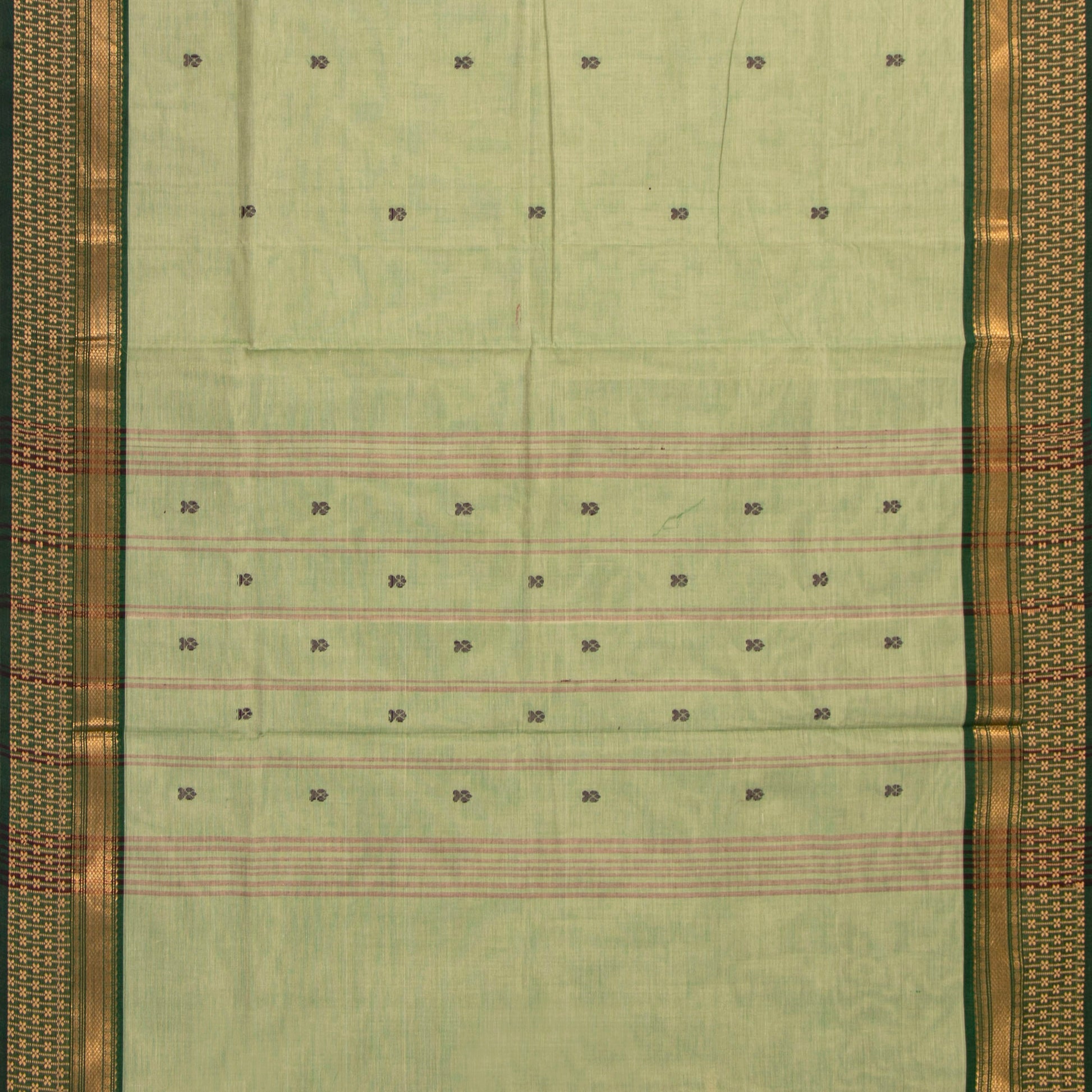 Elachi Green Kanchi Cotton Saree For Festive Wear PV MM KC 829 - Cotton Saree - Panjavarnam PV MM KC 829
