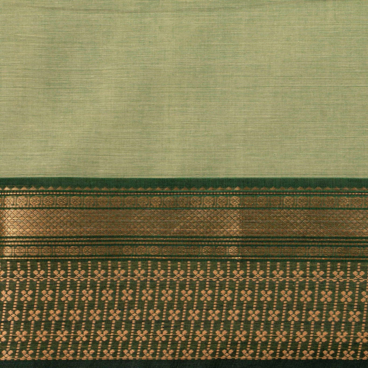 Elachi Green Kanchi Cotton Saree For Festive Wear PV MM KC 829 - Cotton Saree - Panjavarnam PV MM KC 829