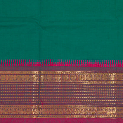 Teal And Pink Kanchi Cotton Saree For Festive Wear PV MM KC 846 - Cotton Saree - Panjavarnam PV MM KC 846