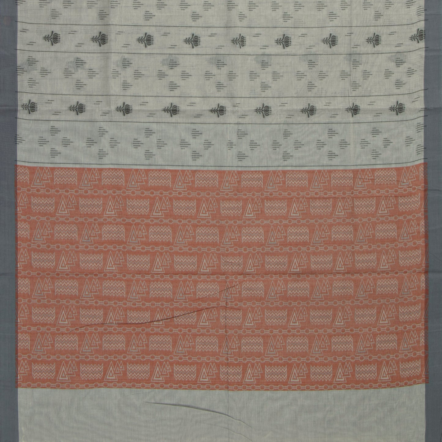 Grey Fancy Cotton Saree For Festive Wear PV MM FC 986 - Cotton Saree - Panjavarnam PV MM FC 986