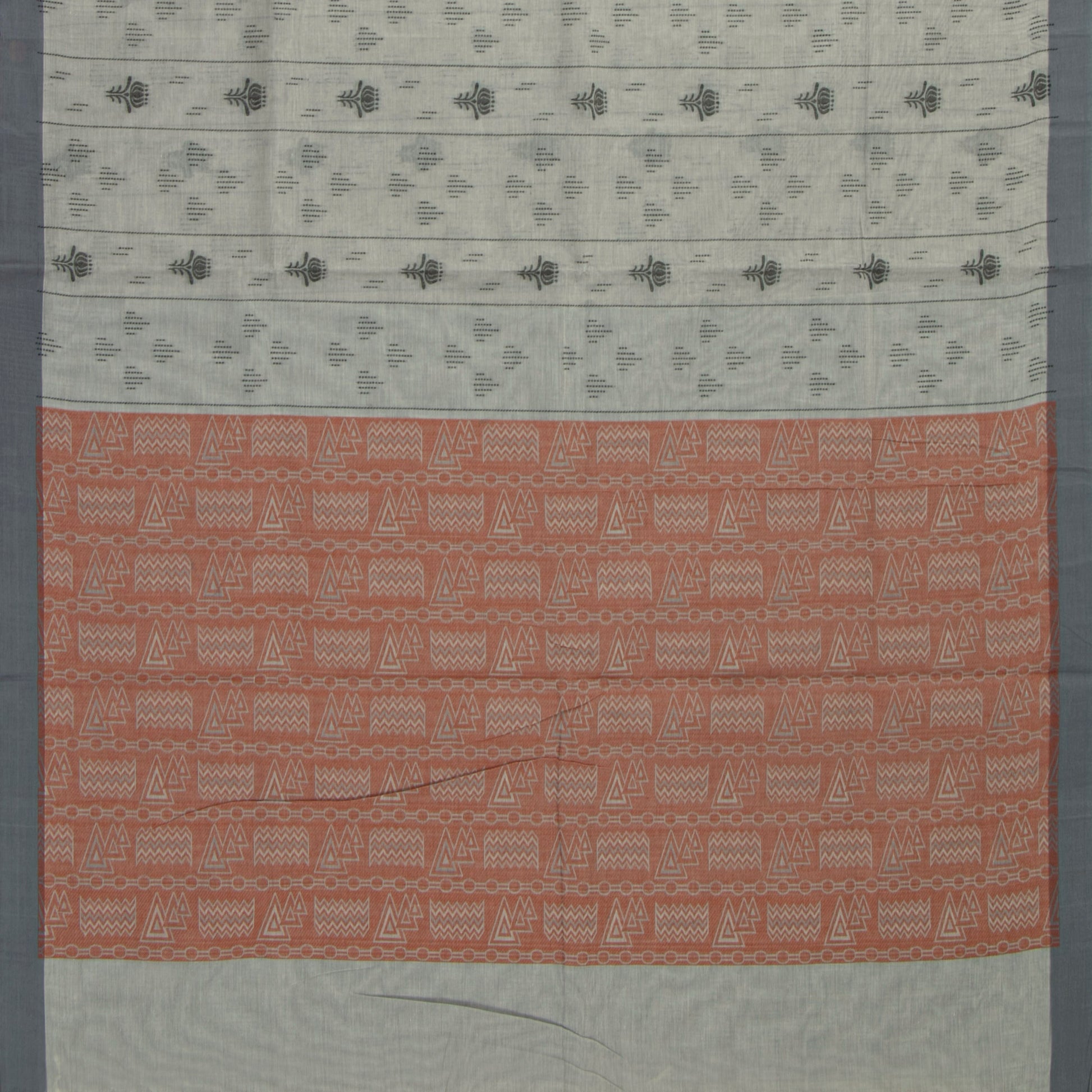 Grey Fancy Cotton Saree For Festive Wear PV MM FC 986 - Cotton Saree - Panjavarnam PV MM FC 986