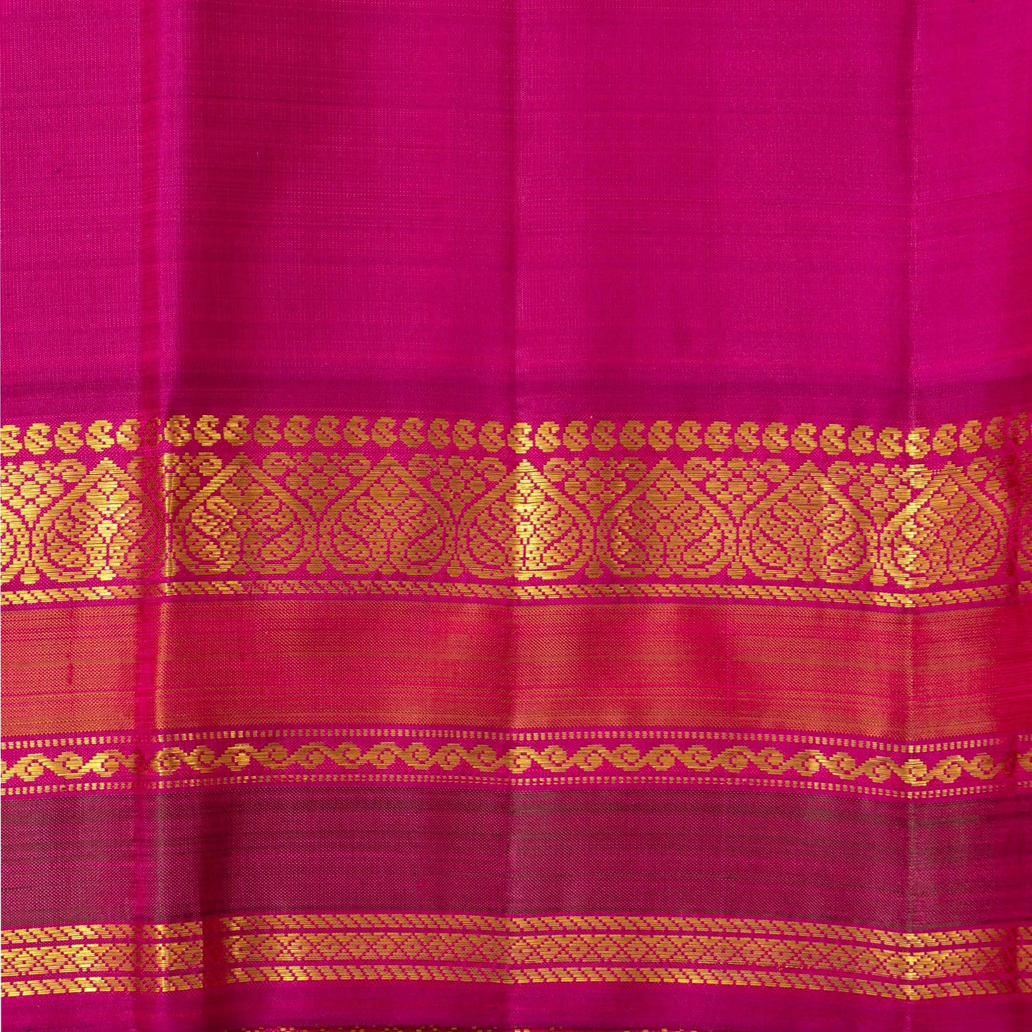 Pink And Magenta Kanchipuram Silk Saree For Festive Wear PV J 1575
