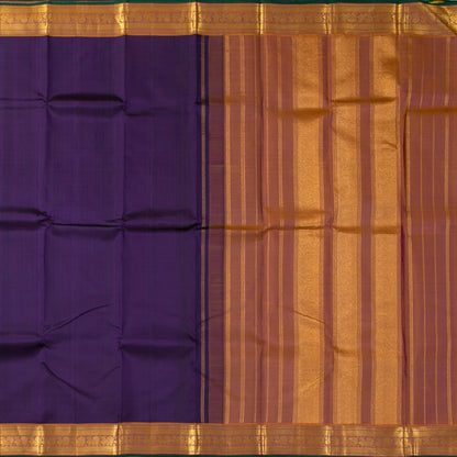 Blue And Gheva Kanchipuram Silk Saree For Festive Wear PV J 1797