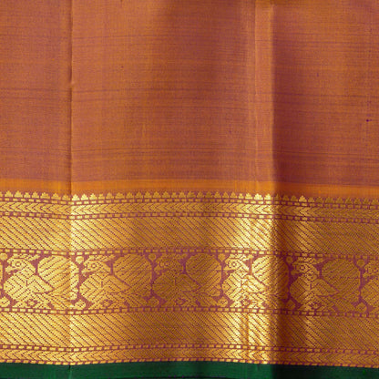 Blue And Gheva Kanchipuram Silk Saree For Festive Wear PV J 1797