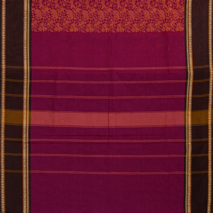 Pink And Brown Kanchi Cotton Saree Vanasingaram For Festive Wear PV MM KC 953 - Cotton Saree - Panjavarnam PV MM KC 953
