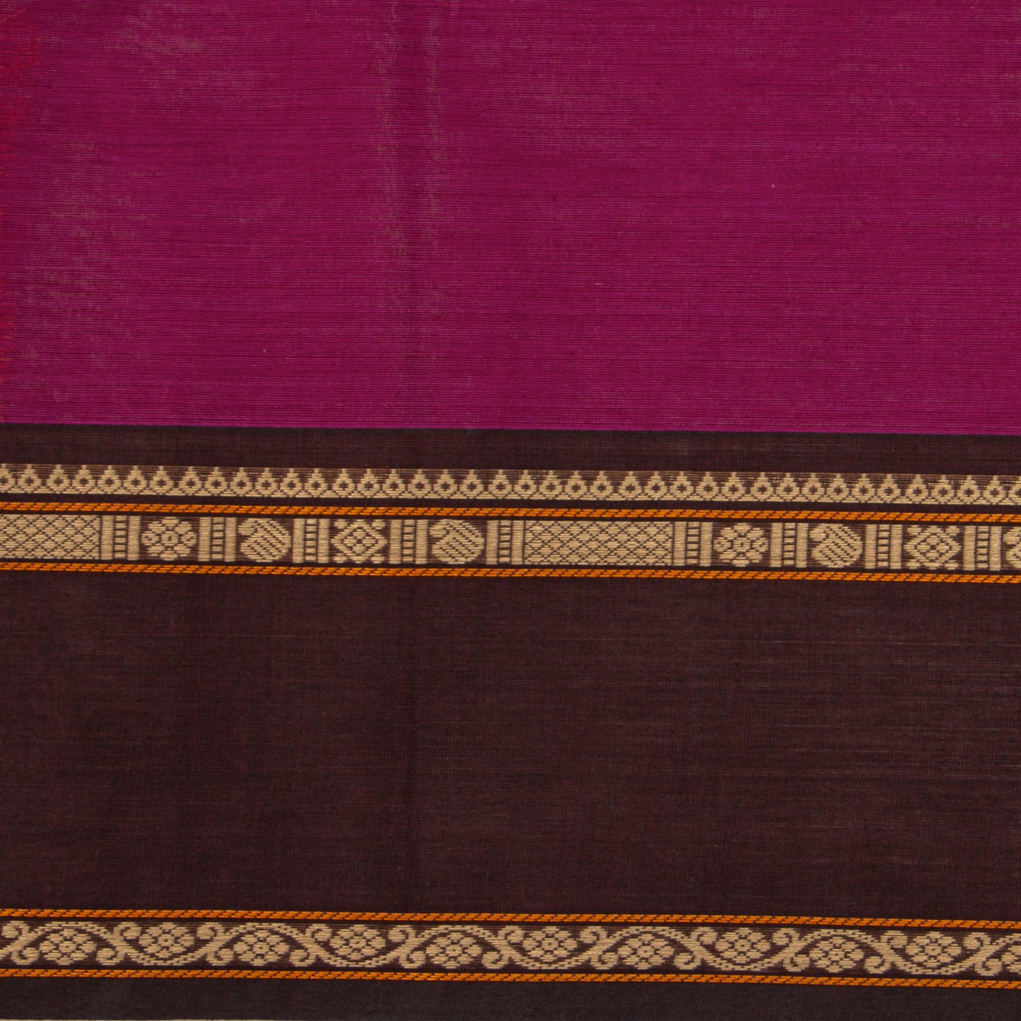 Pink And Brown Kanchi Cotton Saree Vanasingaram For Festive Wear PV MM KC 953 - Cotton Saree - Panjavarnam PV MM KC 953