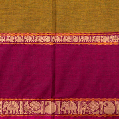 Green And Pink Kanchi Cotton Saree Vanasingaram For Festive Wear PV MM KC 960 - Cotton Saree - Panjavarnam PV MM KC 960