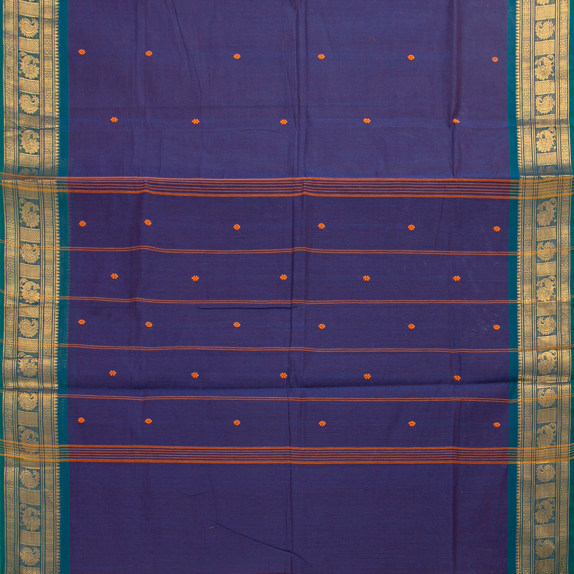 Blue Kanchi Cotton Saree For Festive Wear PV MM KC 770 - Cotton Saree - Panjavarnam PV MM KC 770