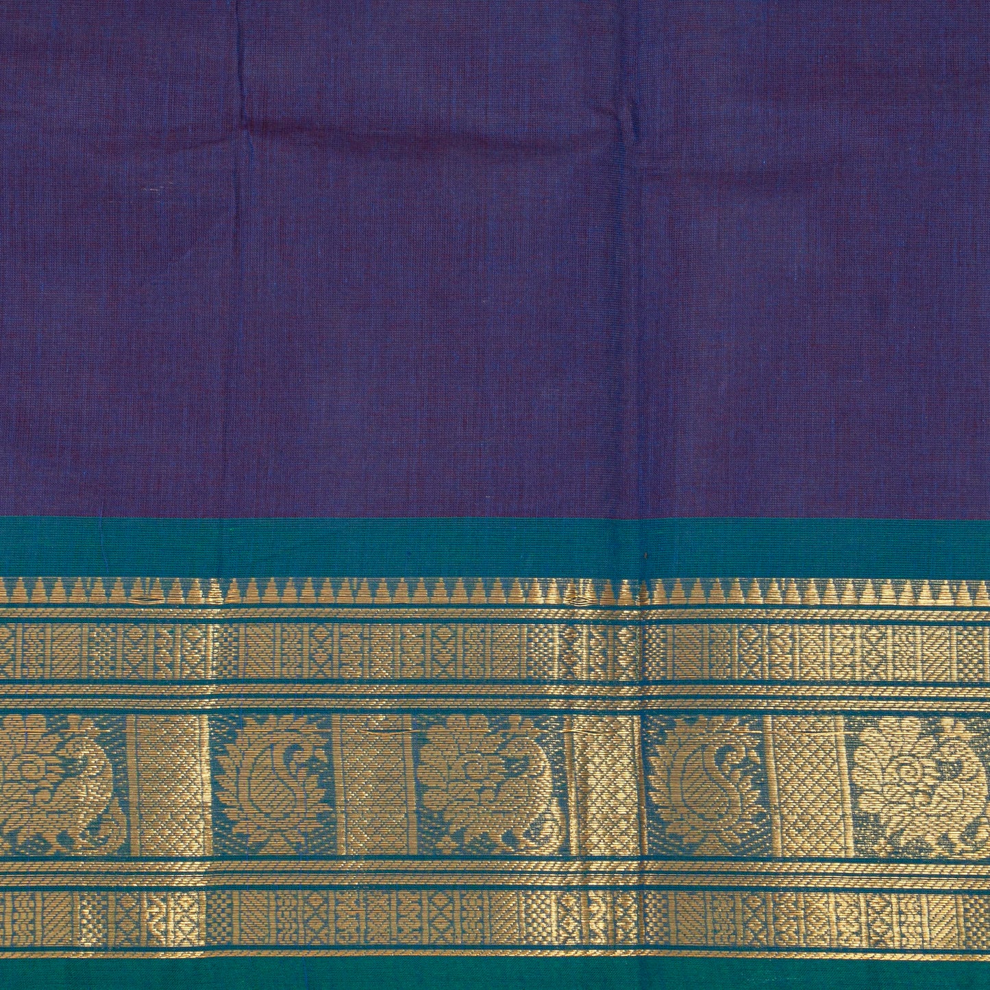 Blue Kanchi Cotton Saree For Festive Wear PV MM KC 770 - Cotton Saree - Panjavarnam PV MM KC 770