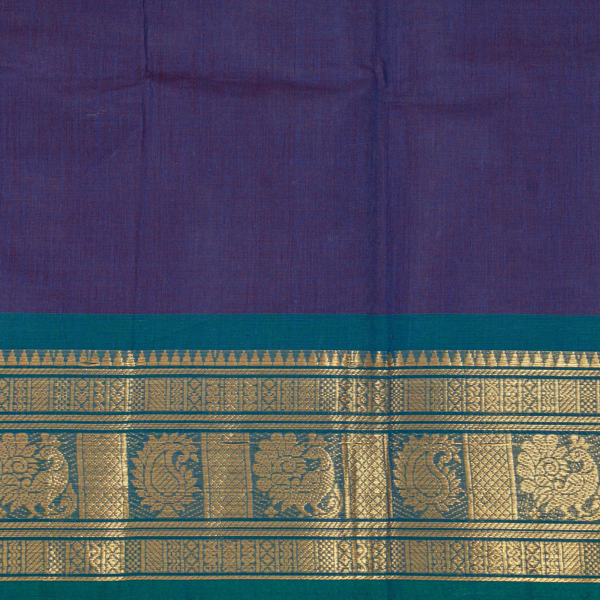Blue Kanchi Cotton Saree For Festive Wear PV MM KC 770 - Cotton Saree - Panjavarnam PV MM KC 770