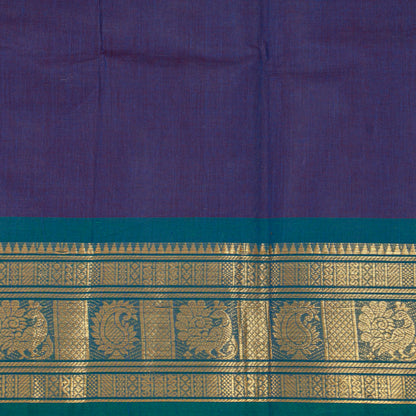 Blue Kanchi Cotton Saree For Festive Wear PV MM KC 770 - Cotton Saree - Panjavarnam PV MM KC 770
