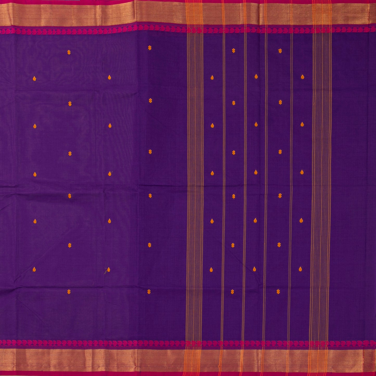 Purple And Pink Kanchi Cotton Saree For Festive Wear PV MM KC 781 - Cotton Saree - Panjavarnam PV MM KC 781