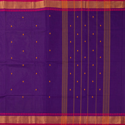 Purple And Pink Kanchi Cotton Saree For Festive Wear PV MM KC 781 - Cotton Saree - Panjavarnam PV MM KC 781