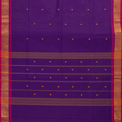 Purple And Pink Kanchi Cotton Saree For Festive Wear PV MM KC 781 - Cotton Saree - Panjavarnam PV MM KC 781